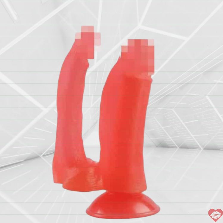 Double Dildo Jaga-Jaga No8 Đỏ 17cm Kích Thích Đôi Mê Ly 