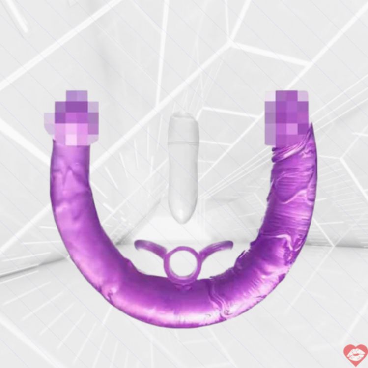 Toyfa Double Dildo Tím Rung 35cm Cong Gợi Sướng Kép 