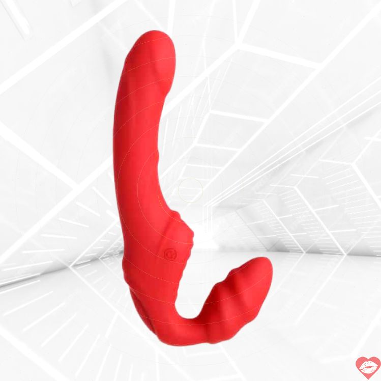 Strapon Toyfa không dây đen đỏ rung 35cm đôi bên sướng 