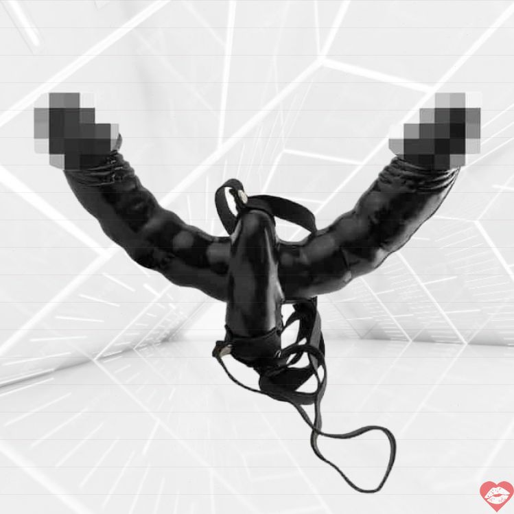 Pipedream Double Delight Strapon Đôi Đen 30cm Nhân Đôi 