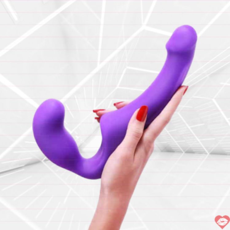 Fun Factory Share Strapon Tím – Không Dây 24cm Silicon Tự Nhiên 