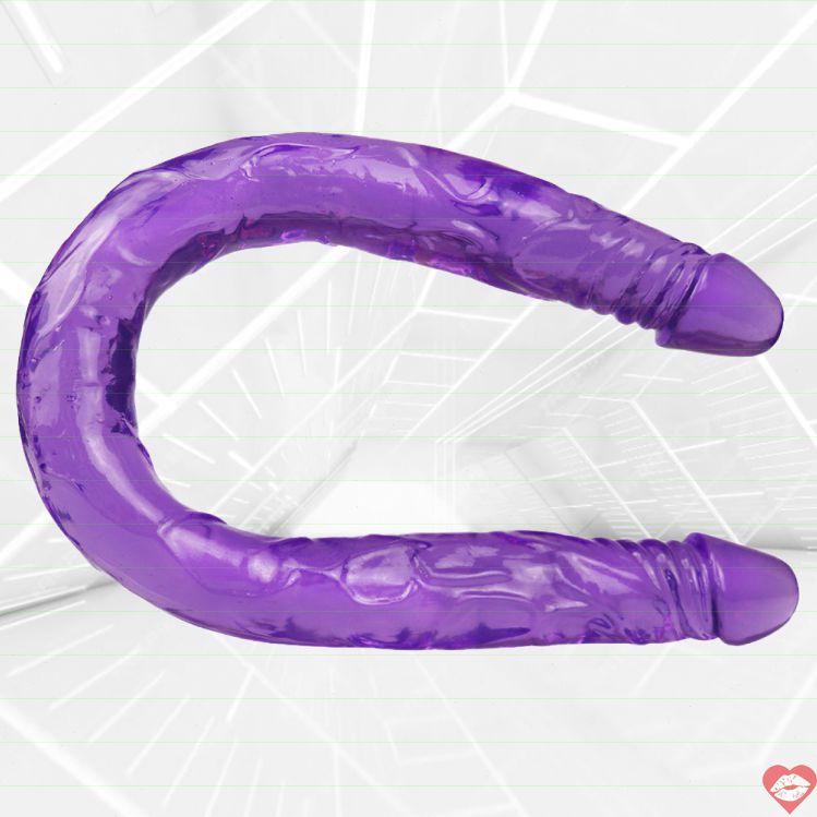 Double Dildo Tím 55cm Hai Đầu Thực Tế Cặp Đôi 
