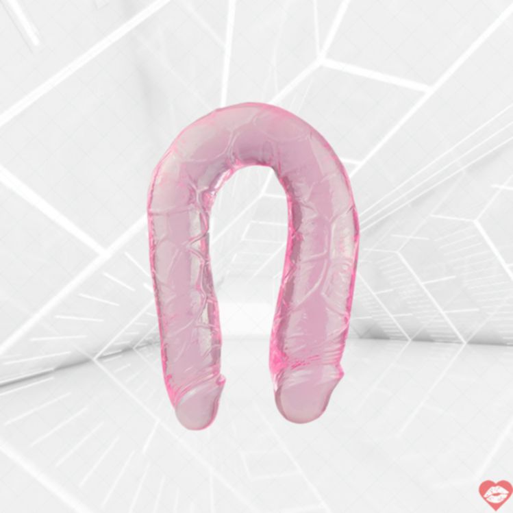 Dildo Đôi Jelly Soft Uốn 2 Đầu Thật Dài Sâu Sướng Vọt 