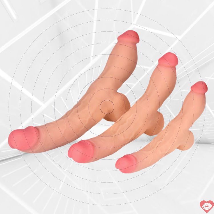 Flesh Lesbian Đôi Đầu 40cm Đeo Thật Siêu Vui 