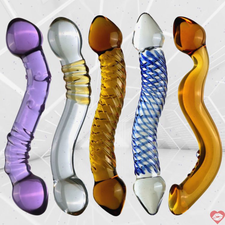 Dildo Kính Tím 18cm Đôi Đầu An Toàn Đẹp Mê Hoặc 