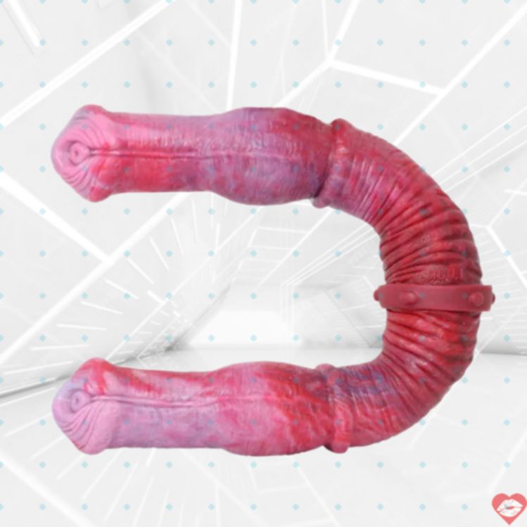 Dildo Ngựa Đỏ Đầu Đôi 18 Inch Khổng Lồ Cuồng Nhiệt 