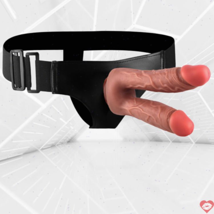 Flesh Double Strap-On 20-22cm Thâm Nhập Đôi Thực Tế 