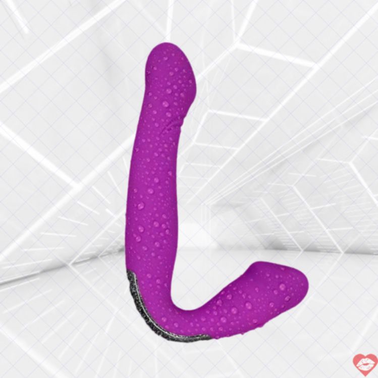 Dildo Đôi Tím Rung Strapless 22cm Siêu Sướng 