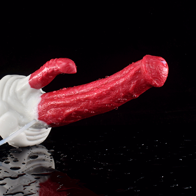 Dildo Ngựa 8 Inch Ejaculating Đỏ Đôi Fantasy Đỉnh 