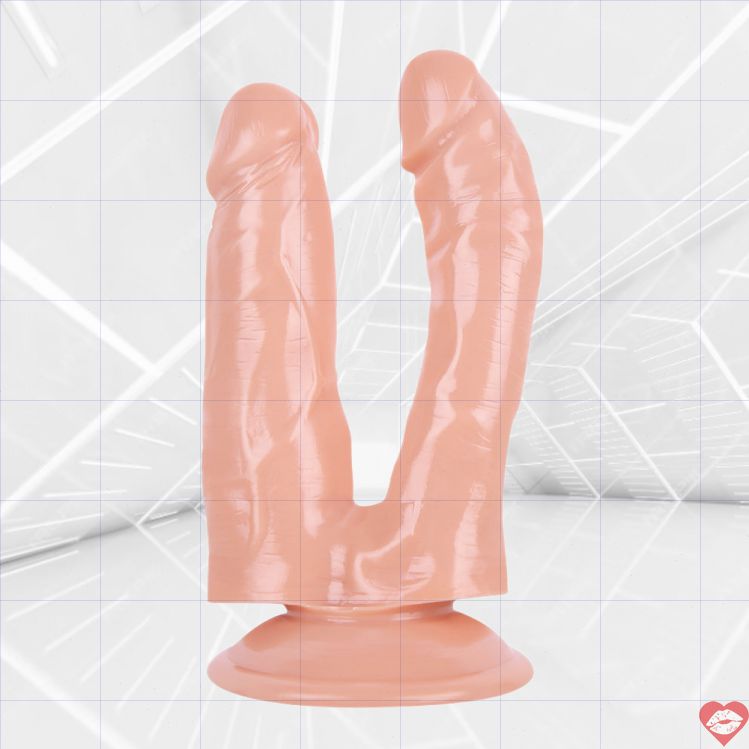 6 Inch Flesh Dildo Đôi Đâm – Thực Tế Niềm Vui Song Song 
