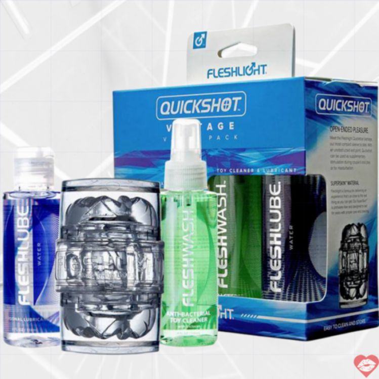 Set Fleshlight Quickshot Vantage + lube xịt vệ sinh tiện lợi