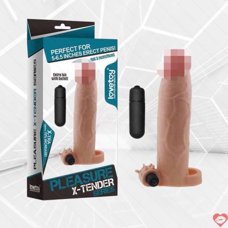 LoveToy X-Tender Nasadka 22cm Thịt Rung