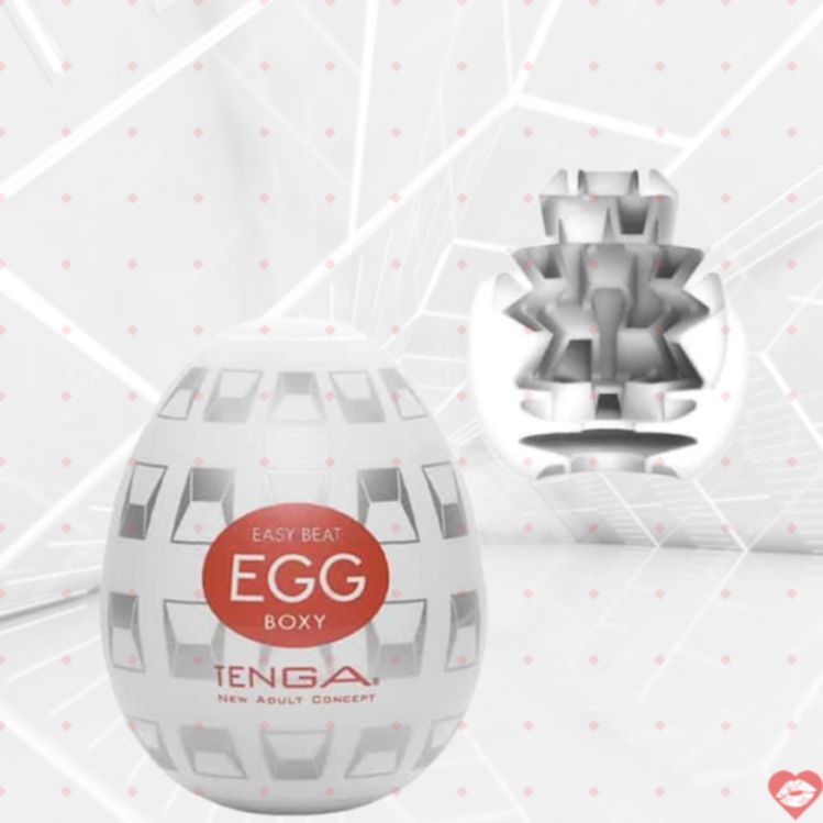 Tenga Egg Boxy Trắng TPE 6cm Mini Siêu Thú Vui