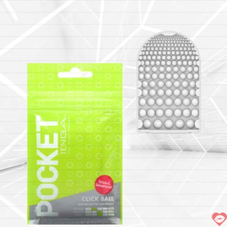 Tenga Pocket Click Ball Masturbator Xanh Siêu Mềm Bóp