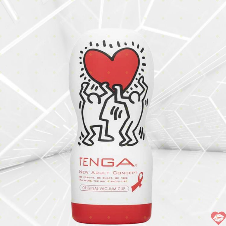 Tenga Keith Haring Vacuum Cup Trắng Hút Mạnh