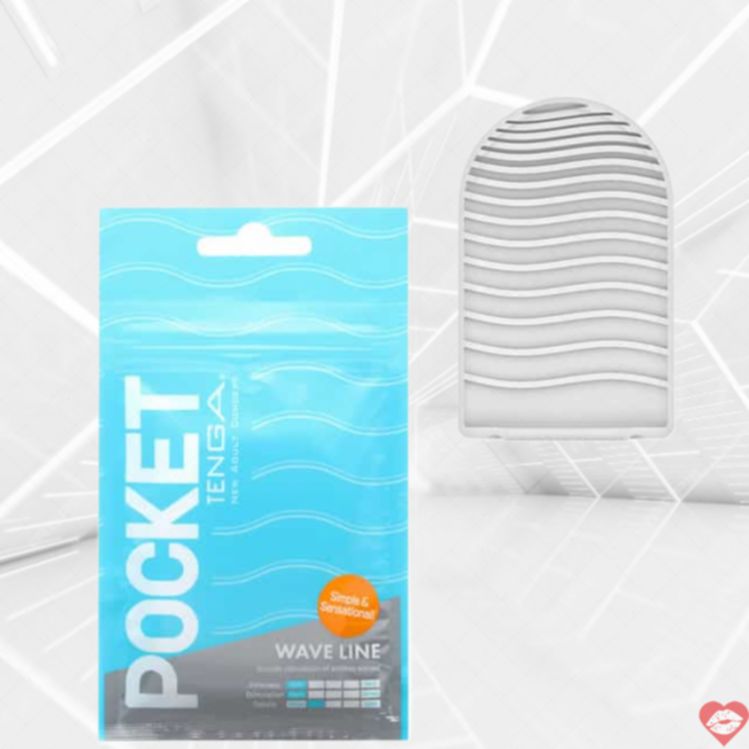 Tenga Pocket Wave Line xanh mini tự sướng tiện lợi