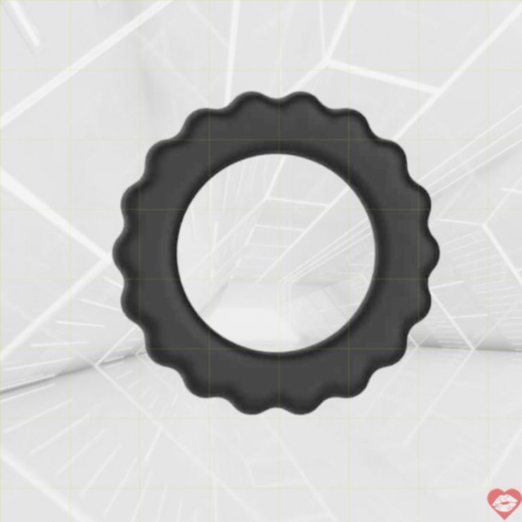 Vòng Ép Titan Baile Răng Cưa Đen Kéo Dài 