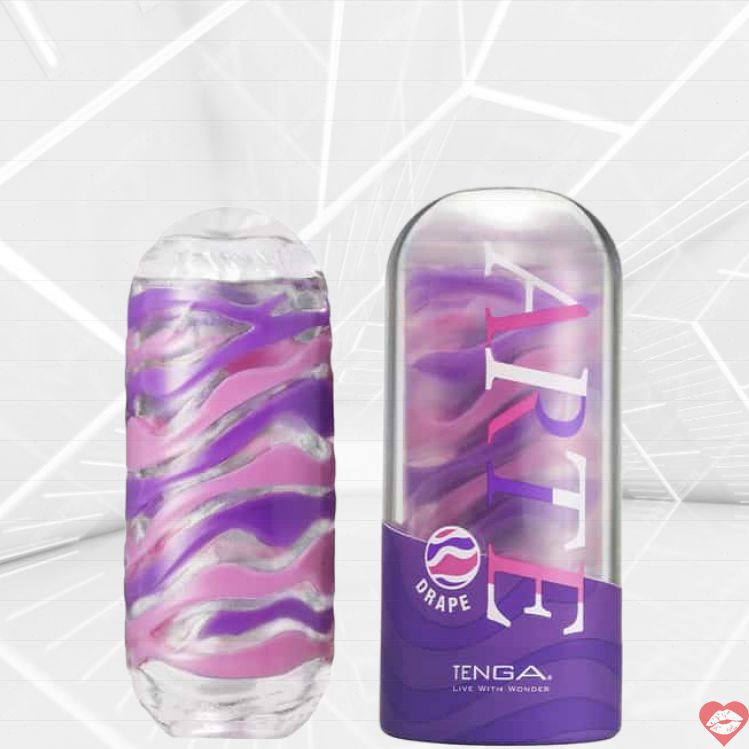 Tenga Arte Drape Masturbator Tím 13.5cm Nhiều Lần