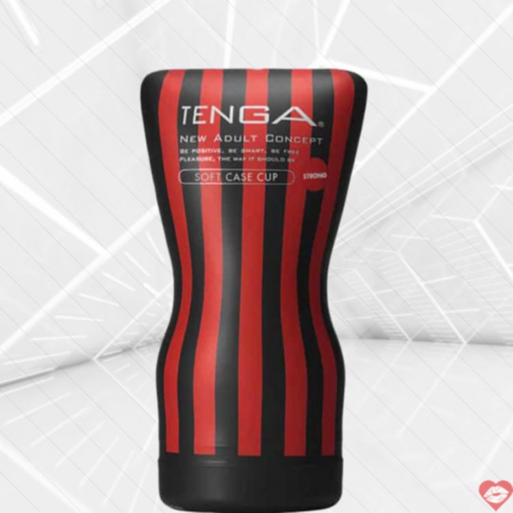 Masturbator Tenga Soft Case Strong đen TPE 15.5cm siết điều chỉnh