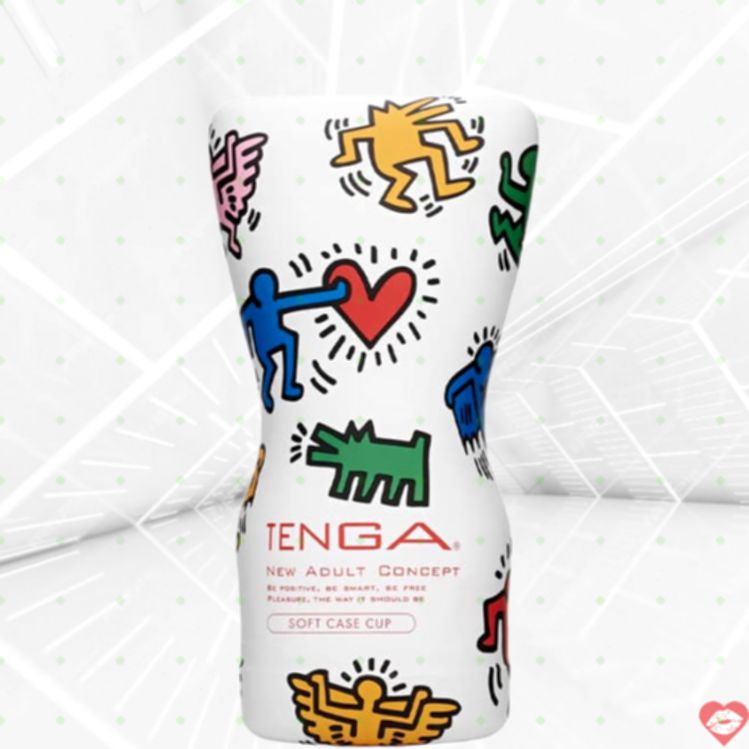 Masturbator Tenga Keith Haring Cup Trắng Siêu Mềm 6.5cm