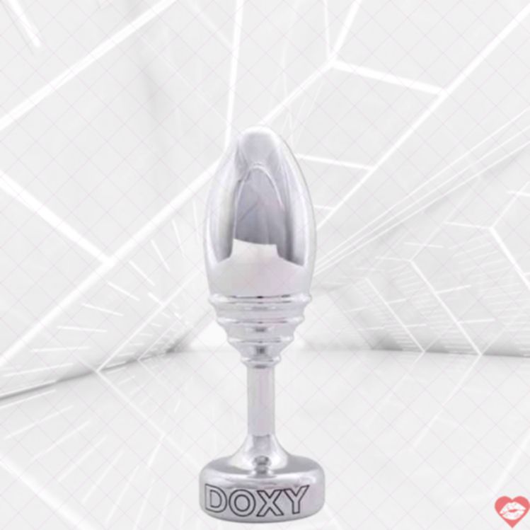 Plug Anal Doxy Ribbed Bạc 3.5cm Siêu Sang Trơn Tru