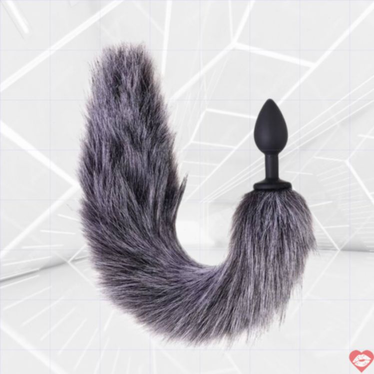 Plug Đuôi Lông Shaggy Lola Xám Furry Dâm 