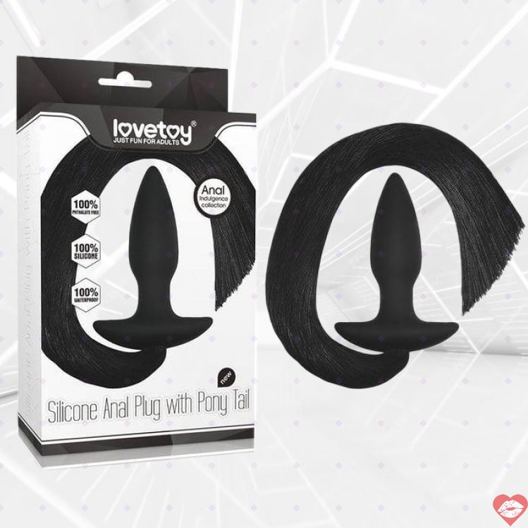 LoveToy Pony Tail Phích Đuôi Ngựa Đen Siêu Dâm