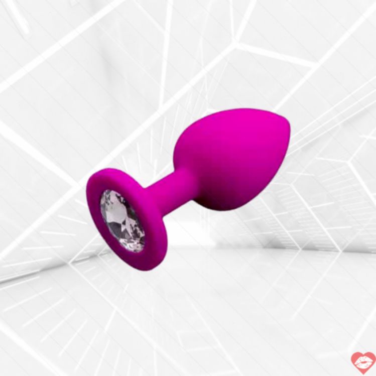 Butt Plug Hồng Crystal 7.5cm Xinh Xắn An Toàn Dễ Chơi 