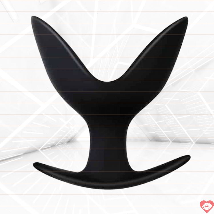 No10 Hook Butt Plug Silicon Đen Mềm Giãn Nở Hậu Môn 