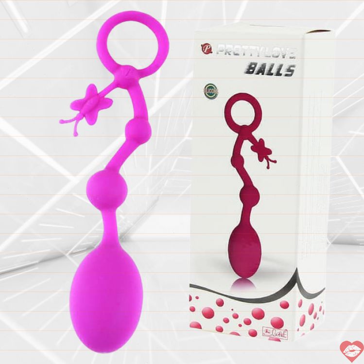 Baile Pretty Love Balls Hồng Anus Chuỗi Dễ Tháo