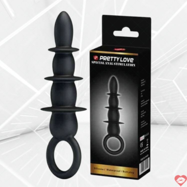 Baile Pretty Love Anal Stimulator Đen Mịn 12cm