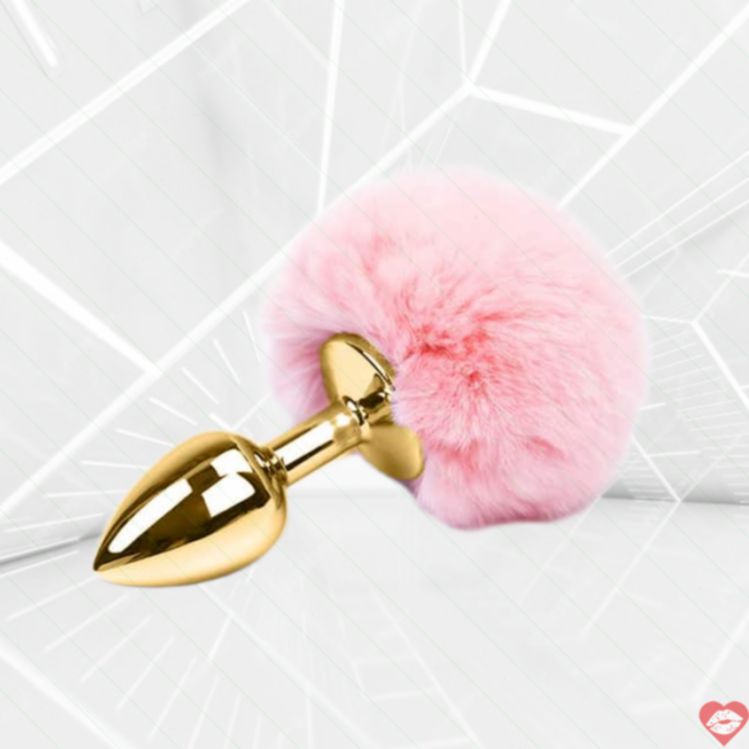 Plug Đuôi Hồng Pussy 6cm Vàng Thú Cưng Dễ Thương Kích Thích 