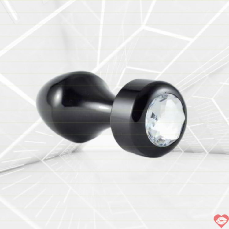 Plug Anal LoveToys Kim Loại Đen Kim Cương