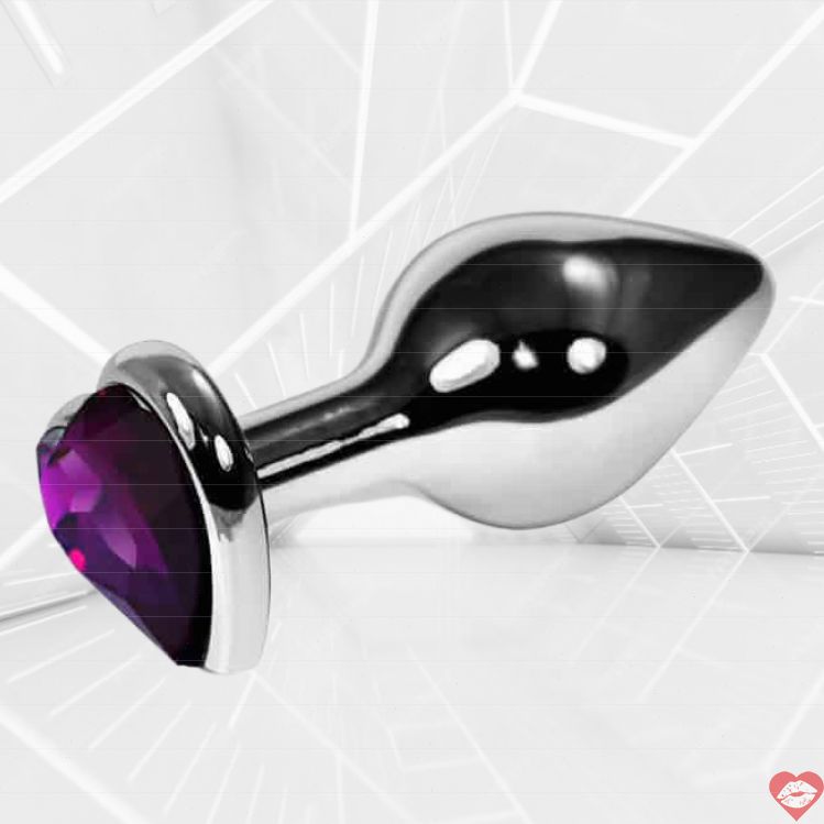 LoveToys Butt Plug Tim Tím Kim Loại 3cm Sang