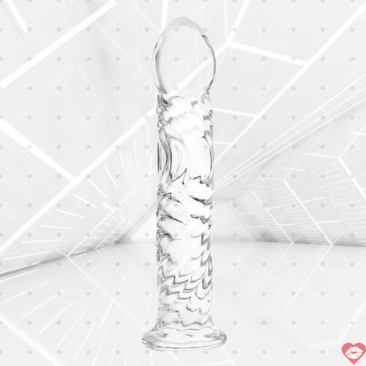 Falloimimitator Sexus Glass Gân Vô Sắc 16.5cm Thật