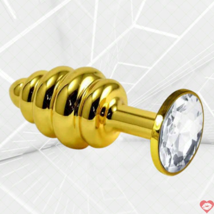 LoveToys Butt Plug Rãnh Vàng Đá Quý Hấp Dẫn