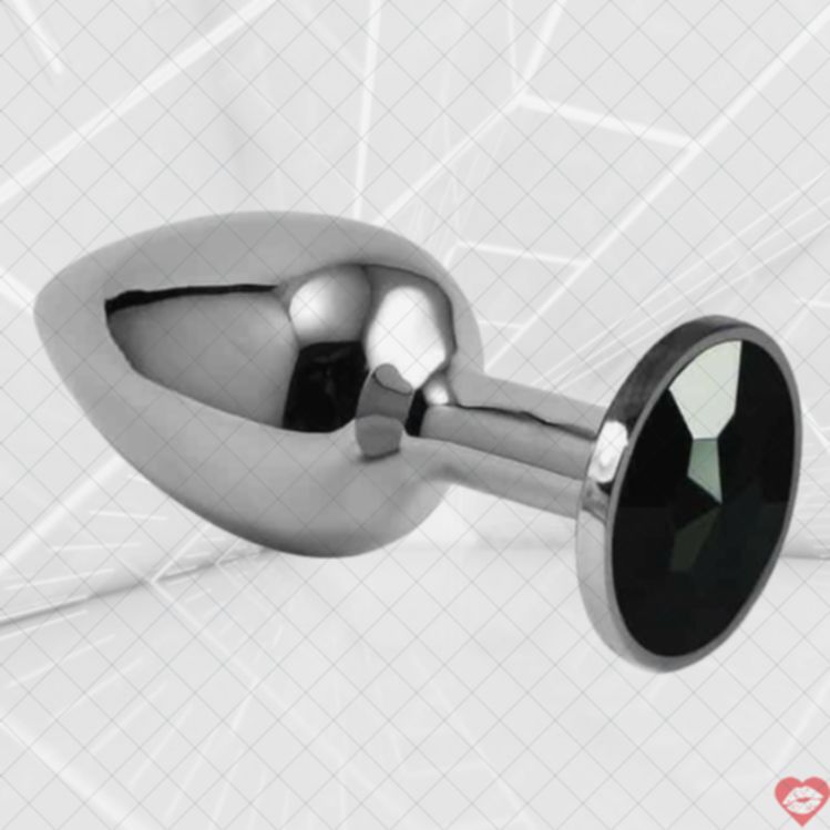 Anal Plug LoveToys S Đen Kim Loại 8cm