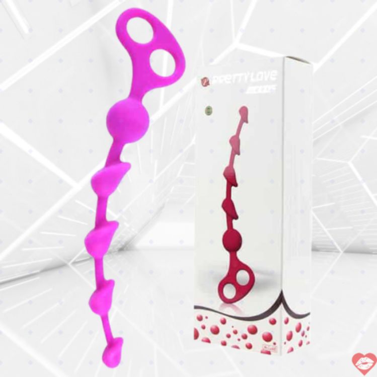 Chuỗi hạt hậu môn Pretty Love Beads hồng quyến rũ