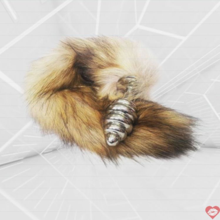 LoveToys Đít Đuôi Sói Bạc Kim Loại Thật