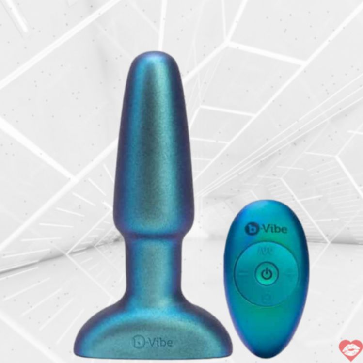 b-Vibe Rimming 2 Xanh Limi 4cm Rung Rimming Độc Đáo