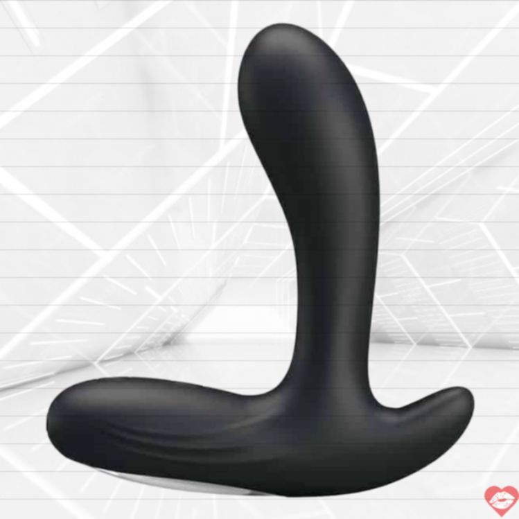 Vibro prostate Pretty Love Backie đen silicone 10cm mạnh