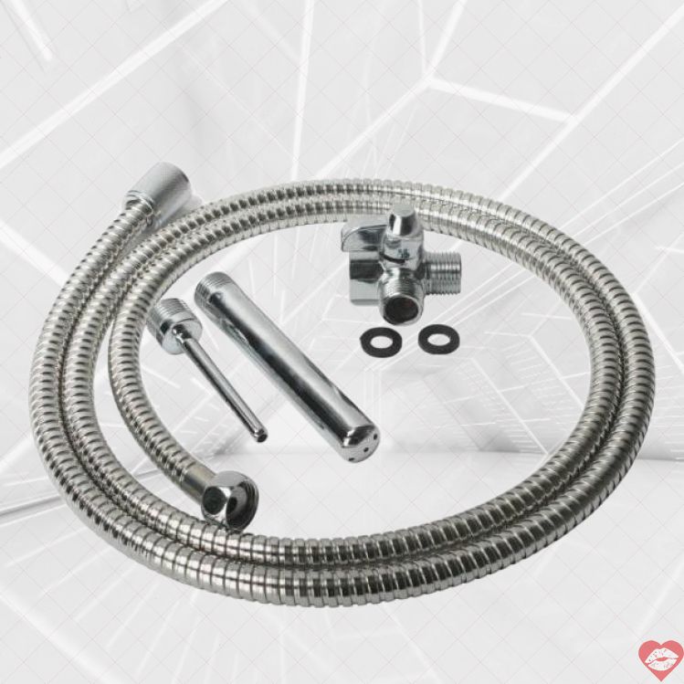 XR CleanStream Enema Shower Kit Bạc Làm Sạch