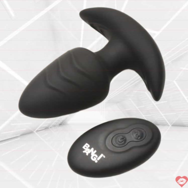 Bang Đít Xoay Rung Đen 9.9cm Silicone Mạnh Mỹ 