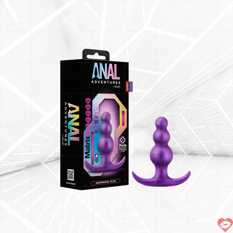 Anal Matrix Supernova plug tím silicone 7.6cm galaxy
