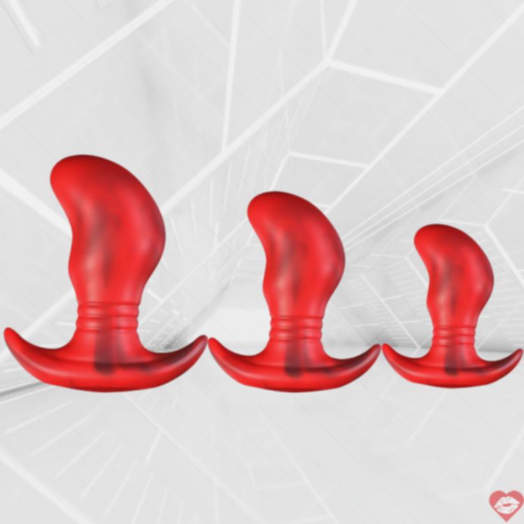 Butt Plug Bóng Silicone Đỏ Lớn An Toàn Siêu Êm Ái 