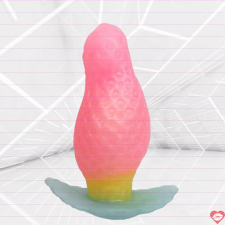 Strawberry Silicone Butt Plug Hồng Neo Thuyền Êm Ái Hút 
