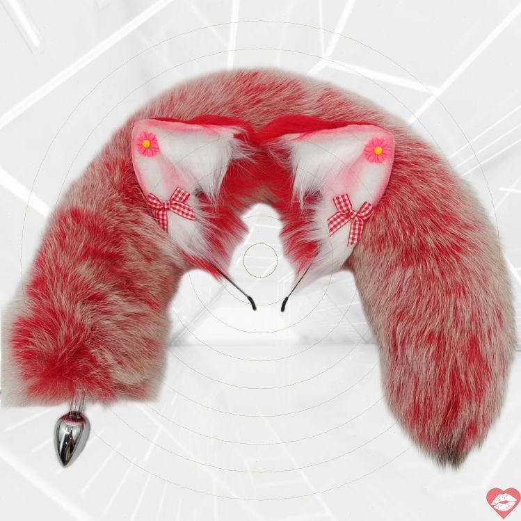 Ốc Đít Đuôi Cáo Đỏ Gradient Furry Dâm Đãng Quyến Rũ 