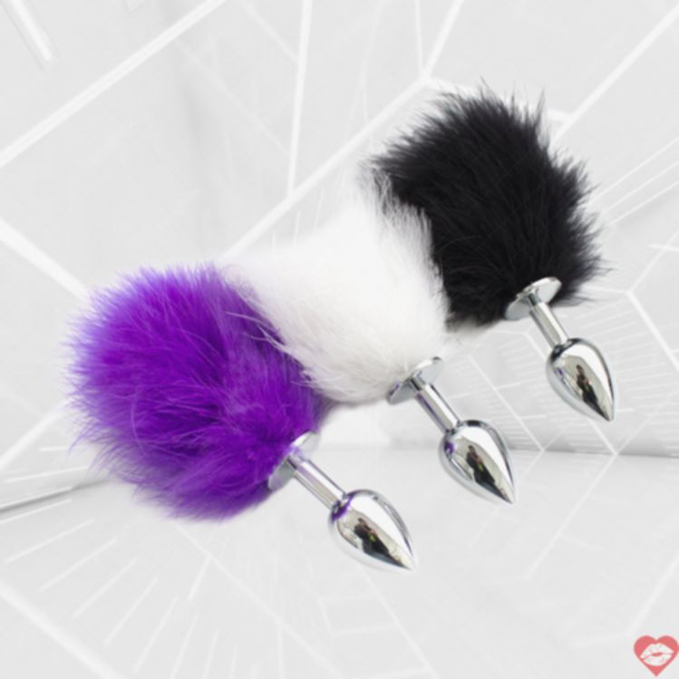 Plug Đuôi Thỏ Kim Loại 2.5cm Furry Dễ Thương Gợi Cảm 
