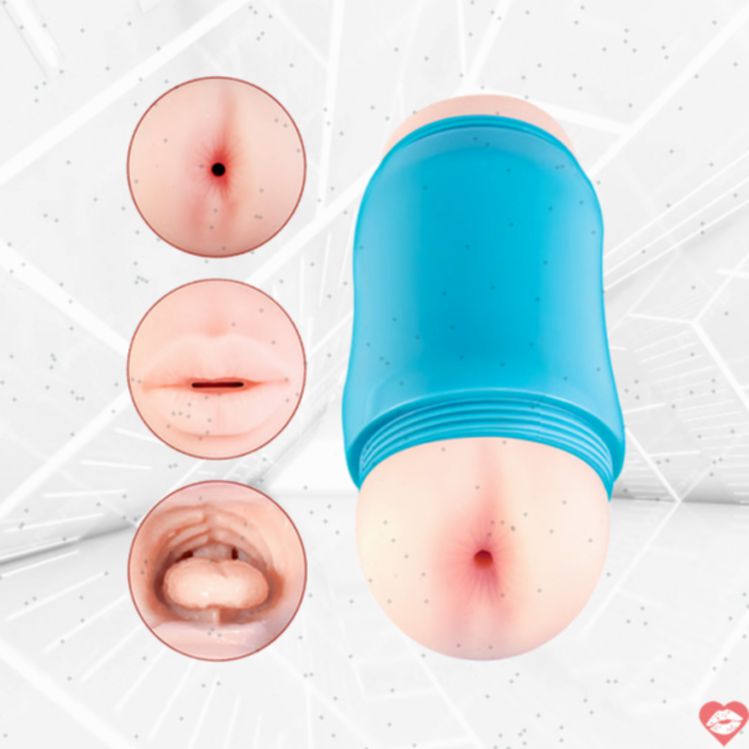 Onahole Delite Two Ways miệng hậu kép thực tế gấp đôi 