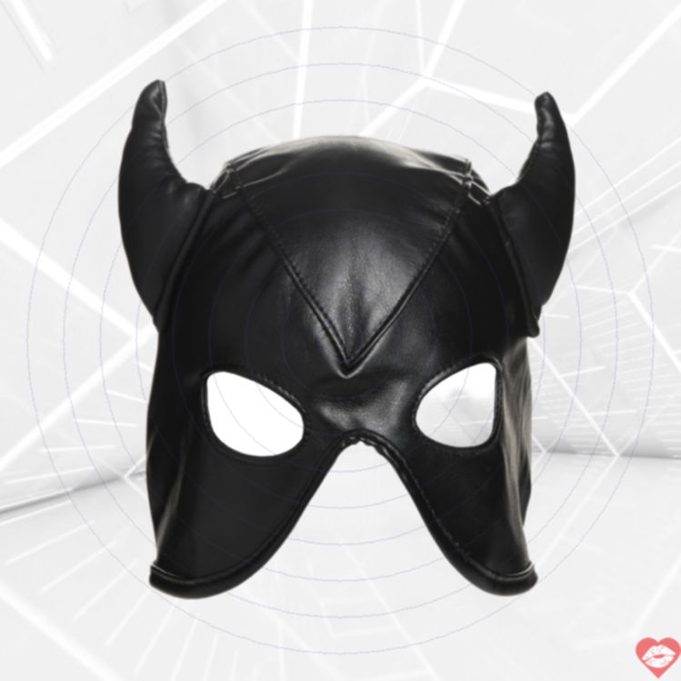 Hood Dungeon Demon Mũ Quỷ Da Giả Sừng Roleplay 